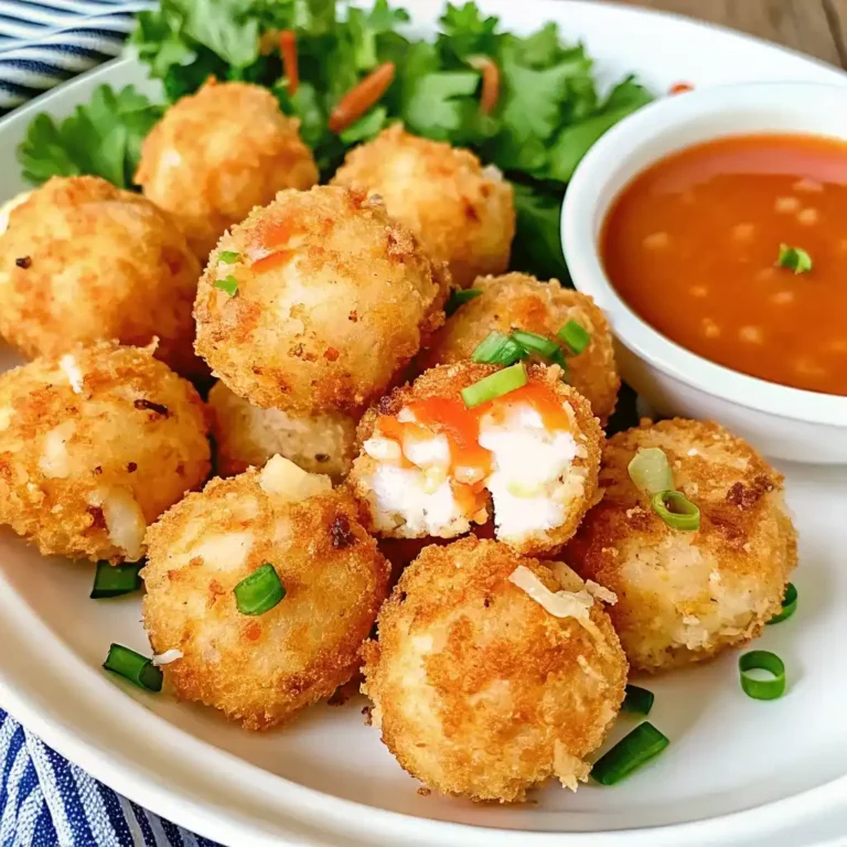 Crispy shrimp balls recipe served with dipping sauce