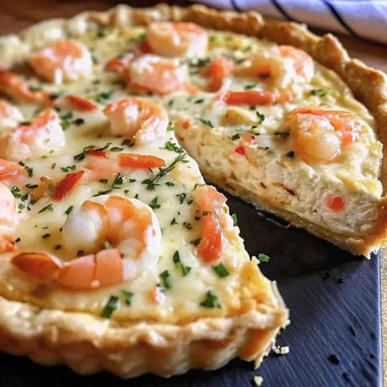 Florida Shrimp Pie freshly baked in golden crust
