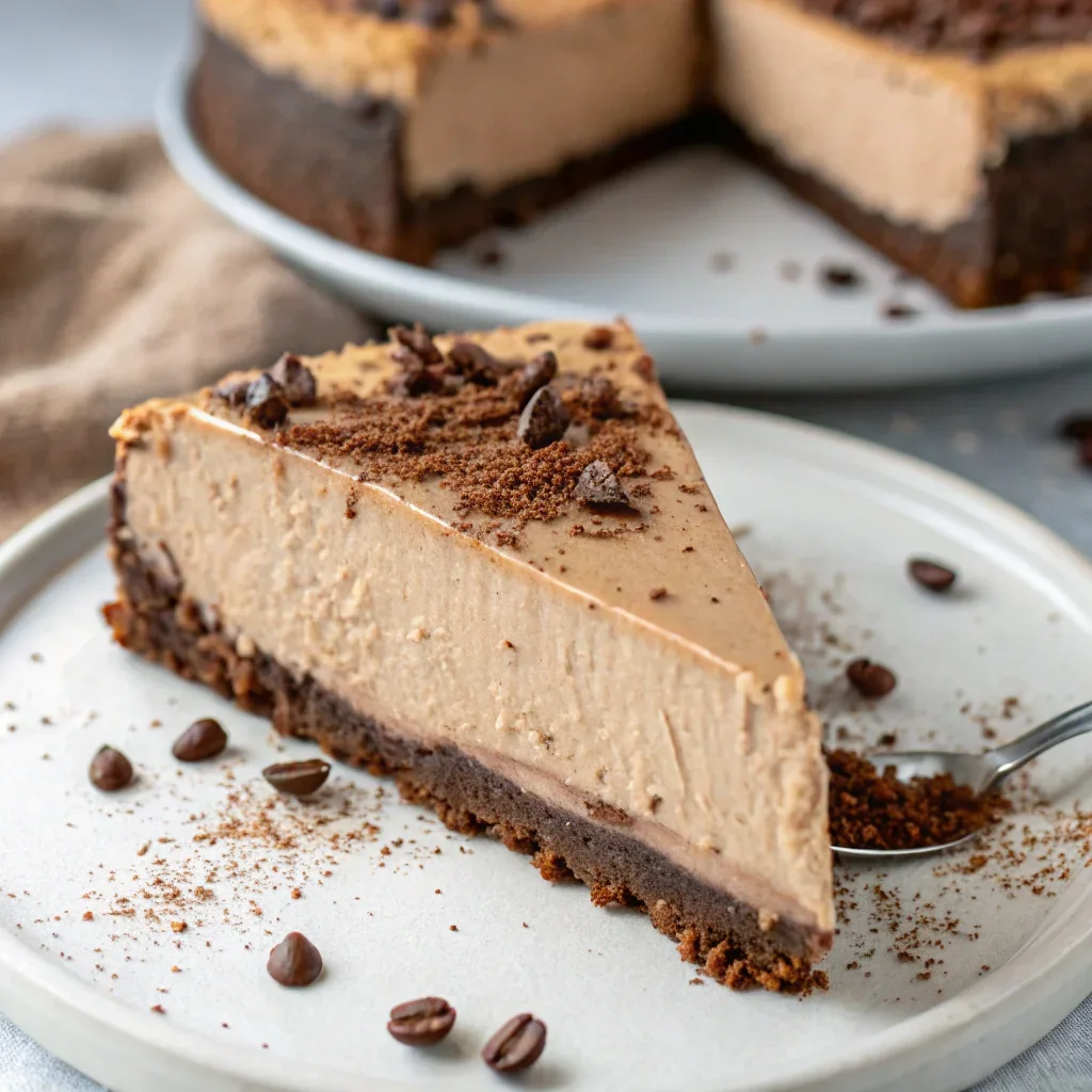 lice of Healthy Keto Coffee Cheesecake lice of Healthy Keto Coffee Cheesecake