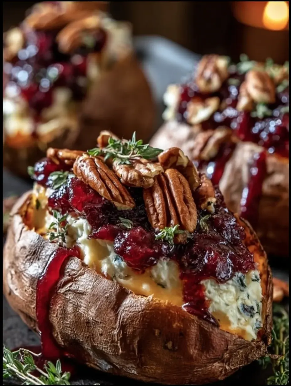 Maple Pecan Brie Stuffed Sweet Potatoes (Sweet & Savory Holiday Side) 1 Maple Pecan Brie Stuffed Sweet Potatoes