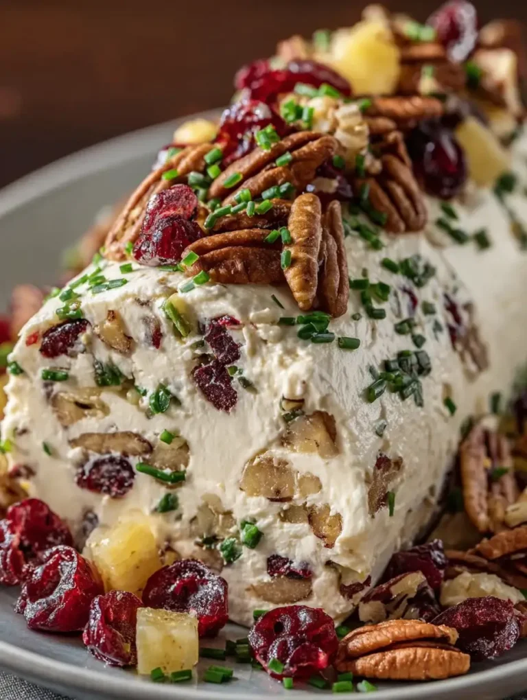 Pineapple Cranberry Holiday Cheese Log: A Sweet & Savory Crowd-Pleasing Holiday Appetizer