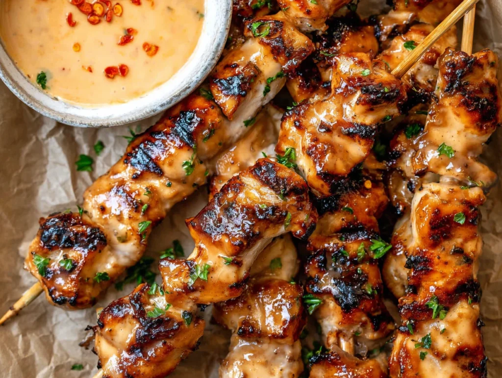 Bang Bang Chicken Skewers