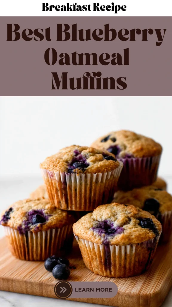 Best Blueberry Oatmeal Muffins