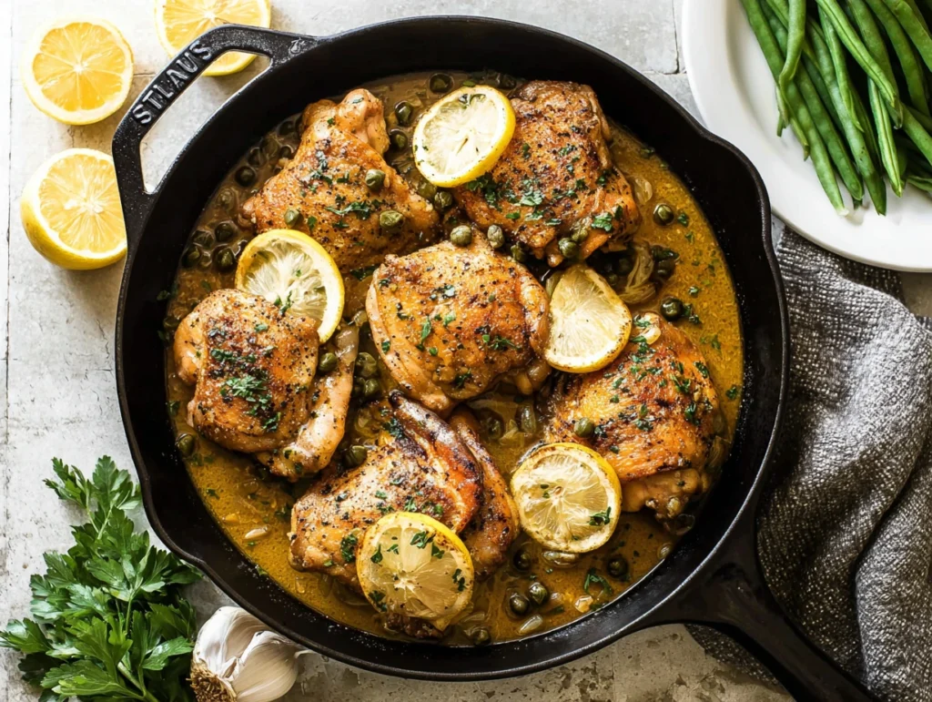 Lemon Pepper Chicken Thighs with Buttery Rice