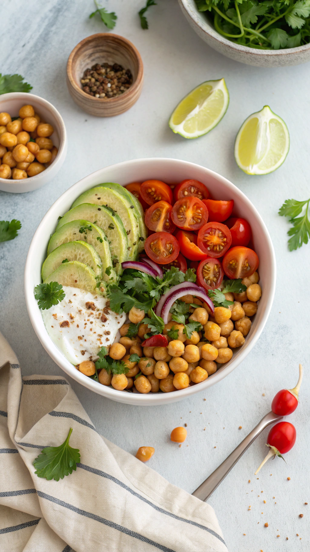Mediterranean Chickpea Bowl cooking process step