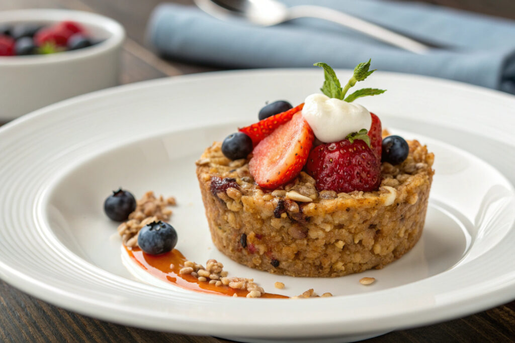 Bowl Baked Oatmeal featured dish plated