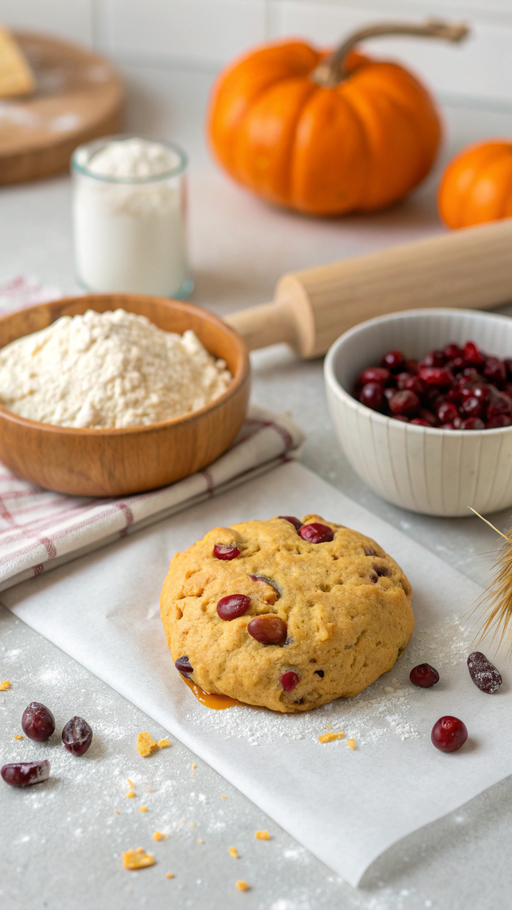 Best Pumpkin Cranberry Scones 2 Pumpkin Cranberry Scones ingredients preparation