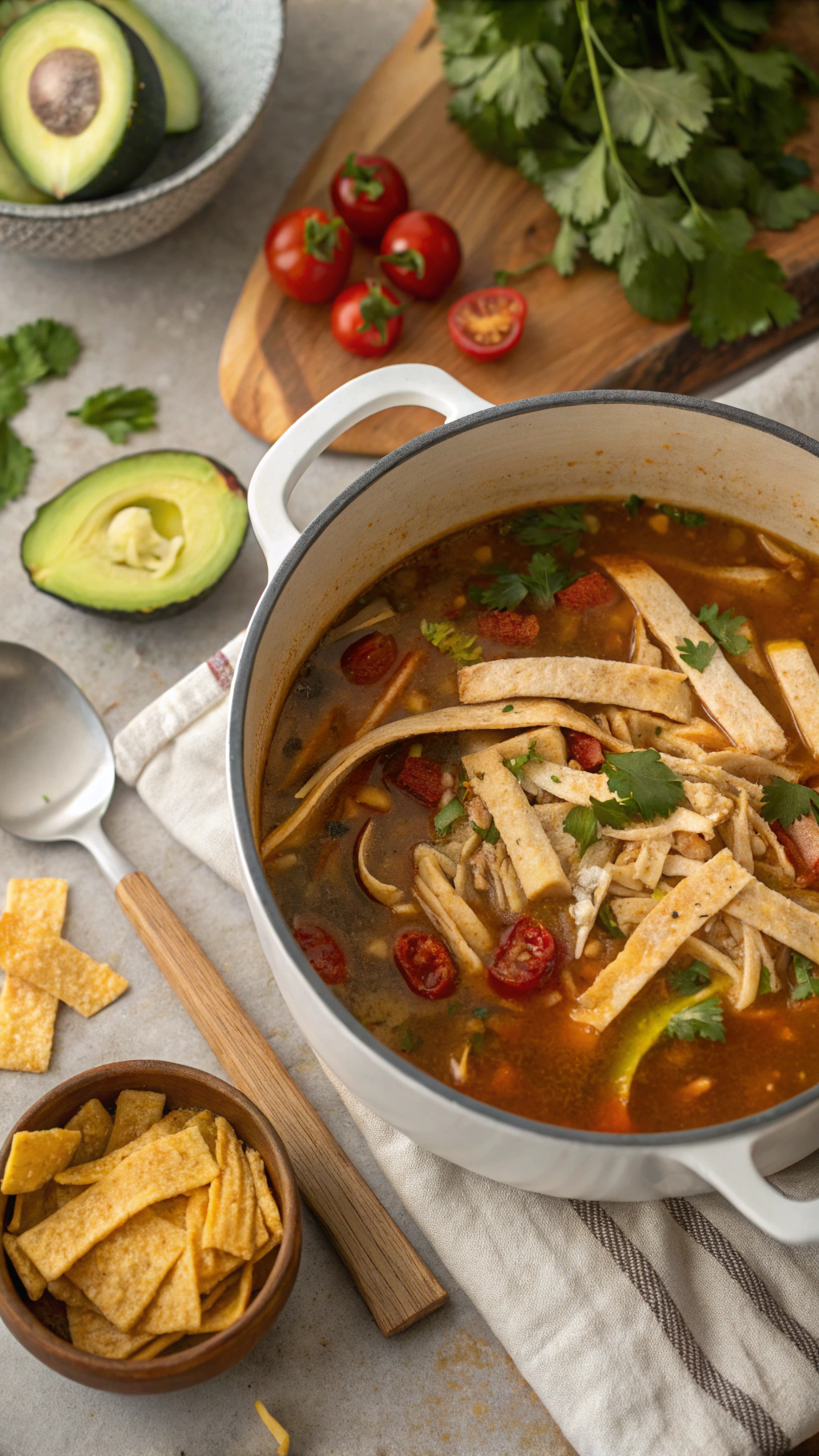 Best Chicken Tortilla Soup 3 Chicken Tortilla Soup cooking process step