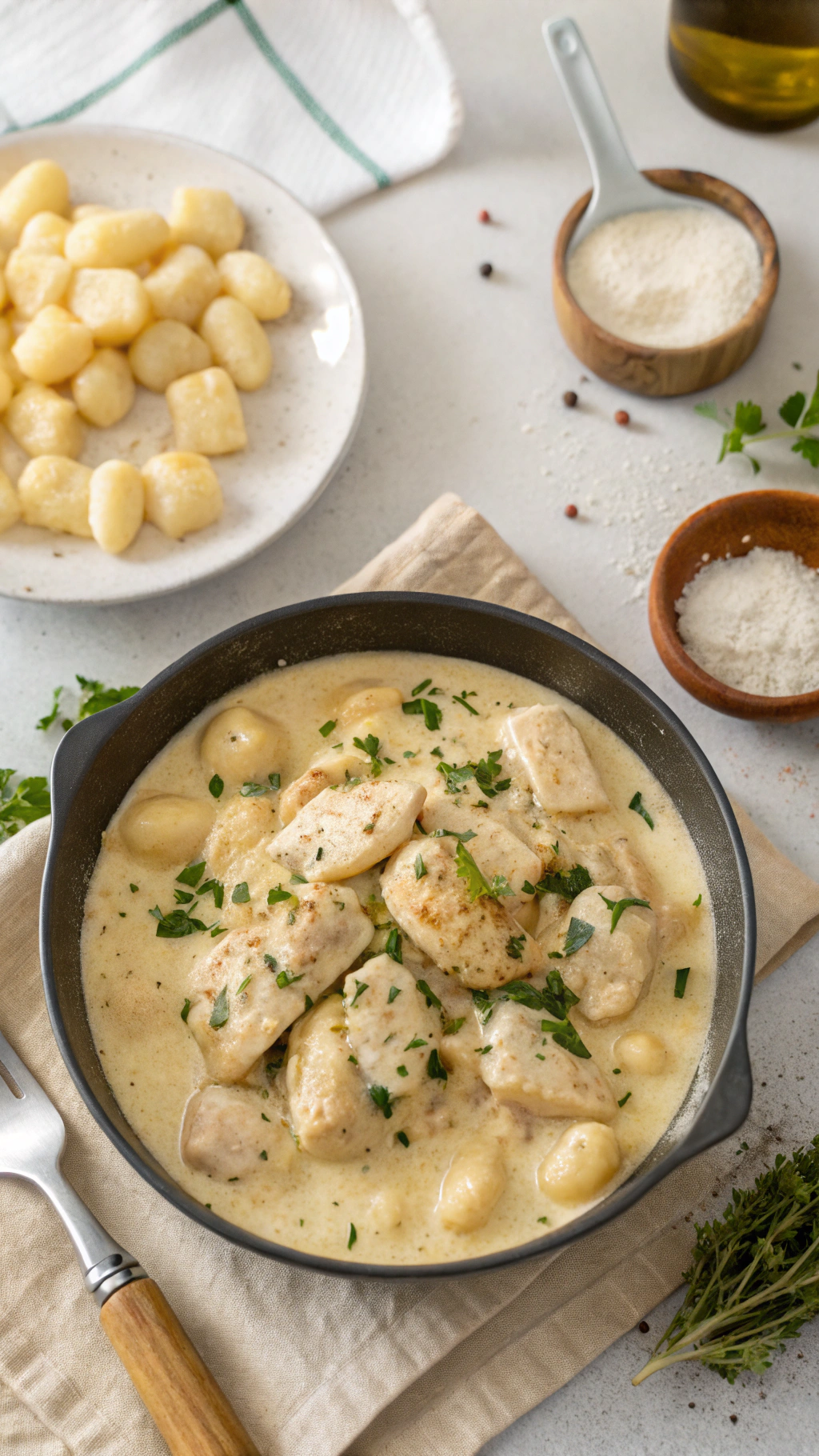 Best Creamy Chicken and Gnocchi 3 Creamy Chicken and Gnocchi cooking process step