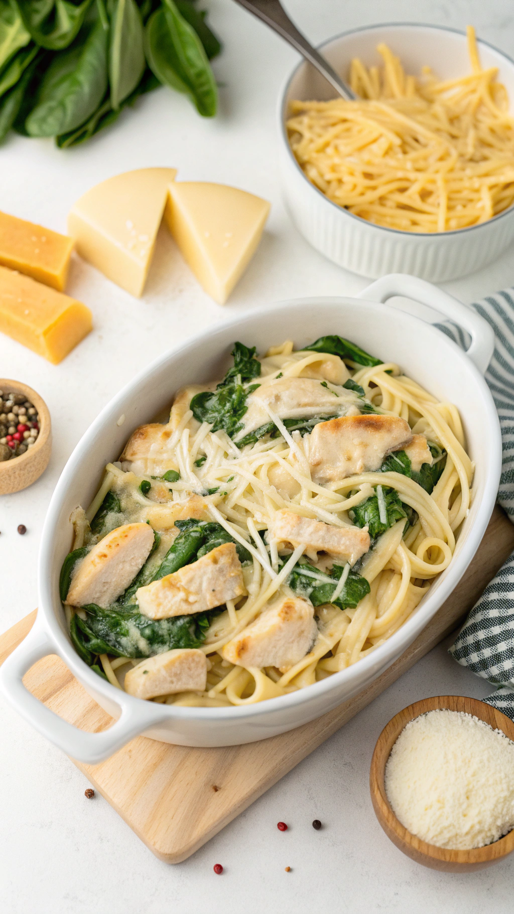 Best Cheesy Chicken Spinach Pasta 2 Cheesy Chicken Spinach Pasta ingredients preparation