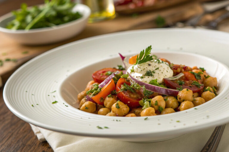 Mediterranean Chickpea Bowl featured dish plated
