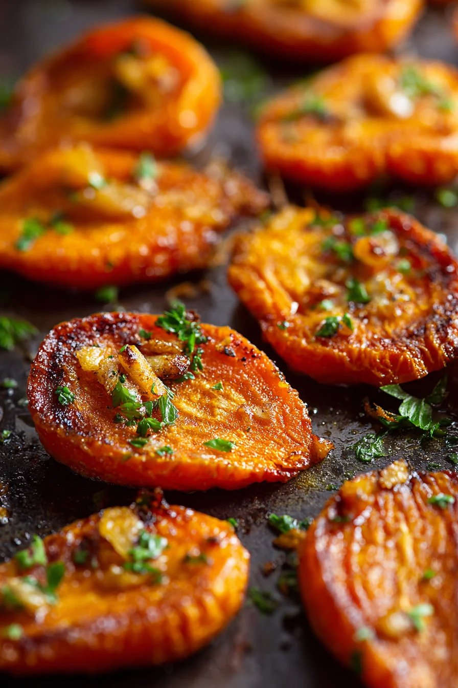 Crispy Smashed Carrots with Garlic (Easy Oven Recipe) 1 card Crispy Smashed Carrots with Garlic